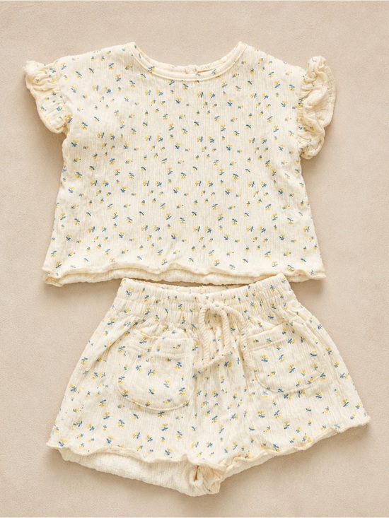 Zara Other - Zara Baby Girl 3-6m White Shirt + Shorts